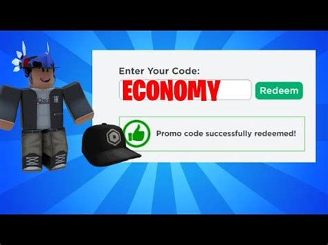 Promocode How To Get The Economy Team Cap On Roblox Youtube