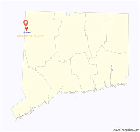 Map of Sharon CDP, Connecticut - Thong Thai Real