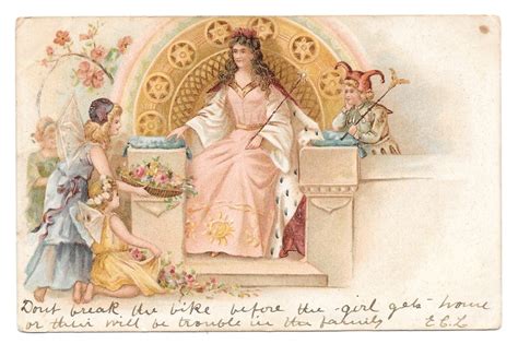 Reserved For Angela Courting The Queen Postcard 1906 Etsy