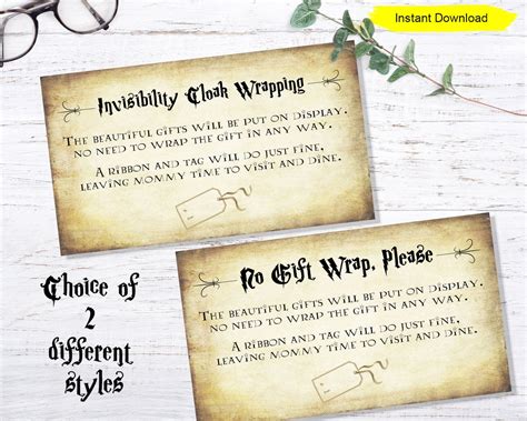 No T Wrap Please Invitation Insert Instant Download Etsy