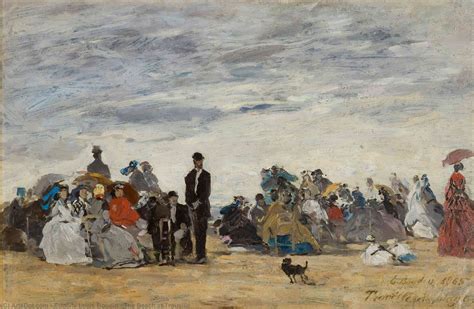 Reproductions D art De Musée La plage à Trouville 1868 de Eugène Louis