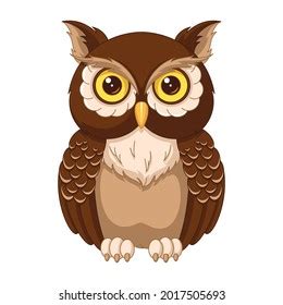 Stock Vektor Wise Owl Vector Cartoon Illustration Bez Autorsk Ch