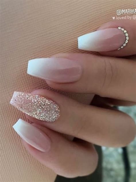 French Tip Acrylic Nails Ombre Acrylic Nails Acrylic Nails Coffin