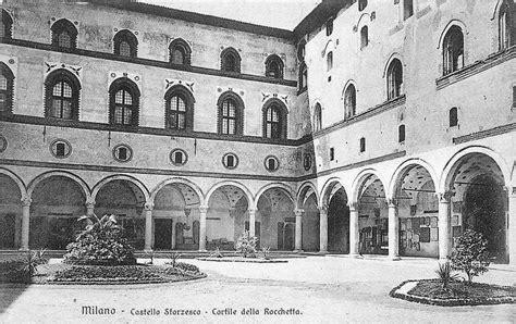 Castello Sforzesco Cortile Rocchetta Circa Photo Milan Explore