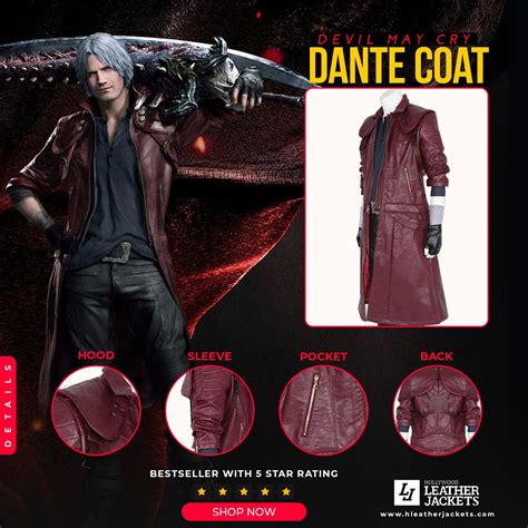 Dante Devil May Cry Leather Coat Ubicaciondepersonascdmxgobmx