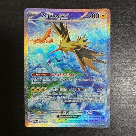 Free Mailing Zapdos Ex Pokemon Tcg Trading Card Game Scarlet