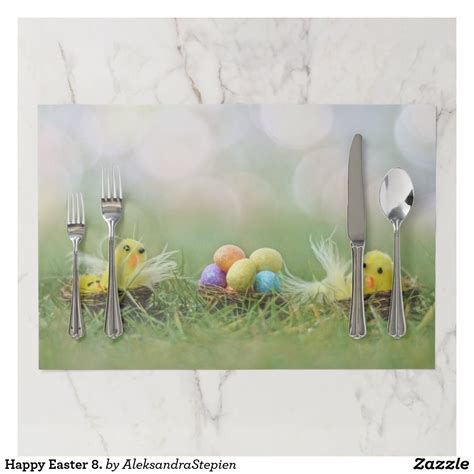 Happy Easter 8 Paper Placemat Zazzle Placemats Happy Easter