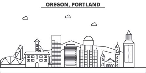 Portland Skyline Vector at Vectorified.com | Collection of Portland ...