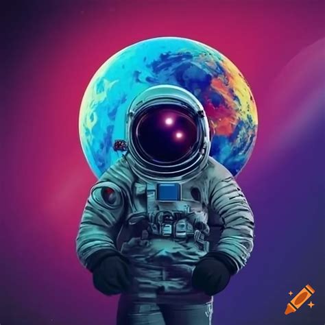 Astronaut In A Colorful Planet