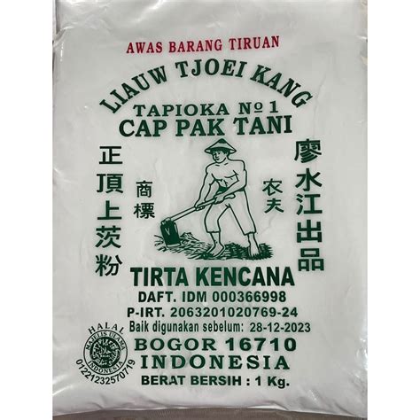 Jual Tepung Tapioka Sagu Cap Pak Tani 1kg Tapioka Liauw Tjoei Kang