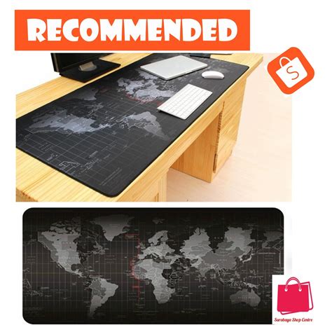 Jual Taffware Gaming Mouse Pad Xl Desk Mat Motif Peta Dunia Shopee