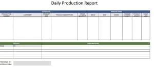 Production Report Template - Free Formats Excel Word