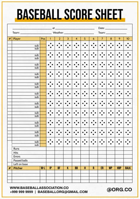 Baseball Scoreboard Template