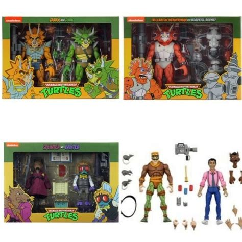 NECA TMNT CARTOON Series 4 2-Pack COMPLETE COLLECTION (Set of 4 ...