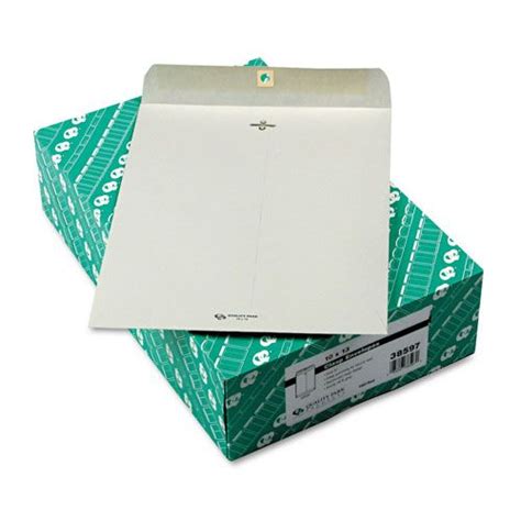 Quality Park QUA38597 Clasp Envelope 10 X 13 28lb Gray 100 Box