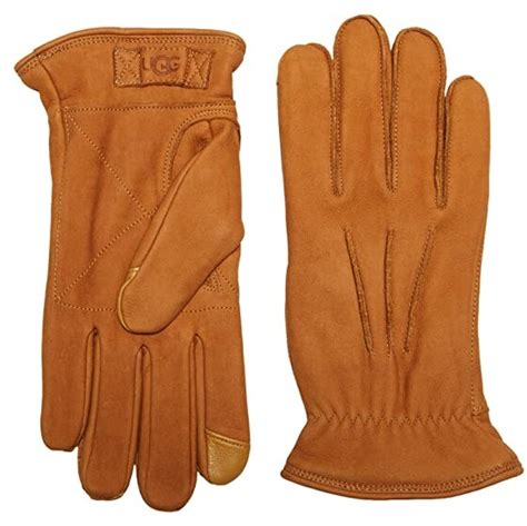 Ugg 3 Point Leather Tech Gloves With Sherpa Lining Shopstyle