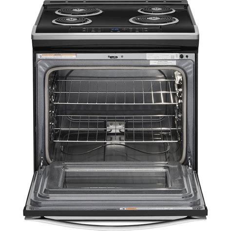 Best Buy Whirlpool Cu Ft Self Cleaning Slide In Electric Range