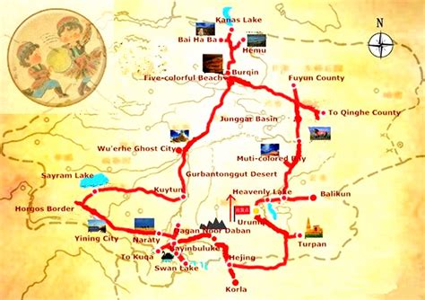 Xinjiang Maps, Tourist Map of Xinjiang-Silk Road Travel