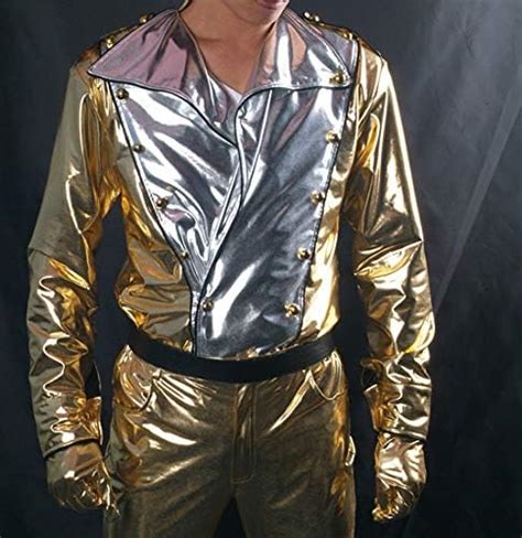 Mj Michael Jackson History Tour Concert Golden Suit Uniform Cosplay