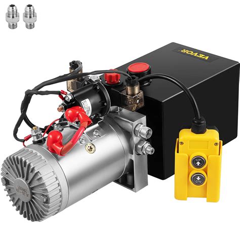 Vevor Hydraulic Pump 6 Quart Hydraulic Power Unit 12v Dc Hydraulic Pump Dump Trailer Double