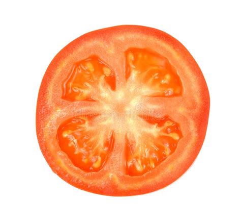 Tomato Slice Isolated On White Backgroundfresh Tomatoes Slices Stock