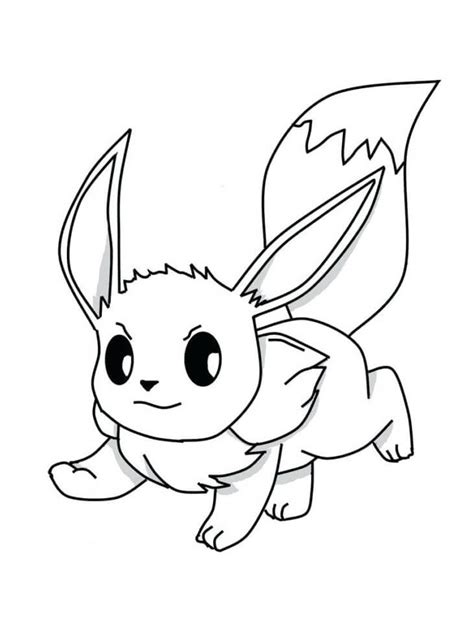 Eevee Fofo Sentado Para Colorir Imprimir E Desenhar Colorir Me