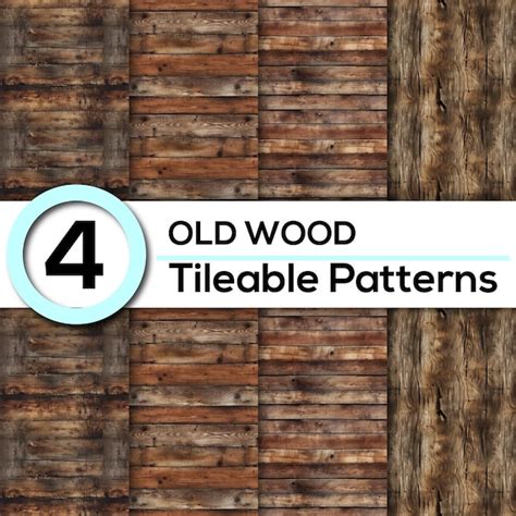 Premium Psd 4 Vintage Wood Patterns Seamless Rustic Amp Detailed Wooden Textures For Backgrounds