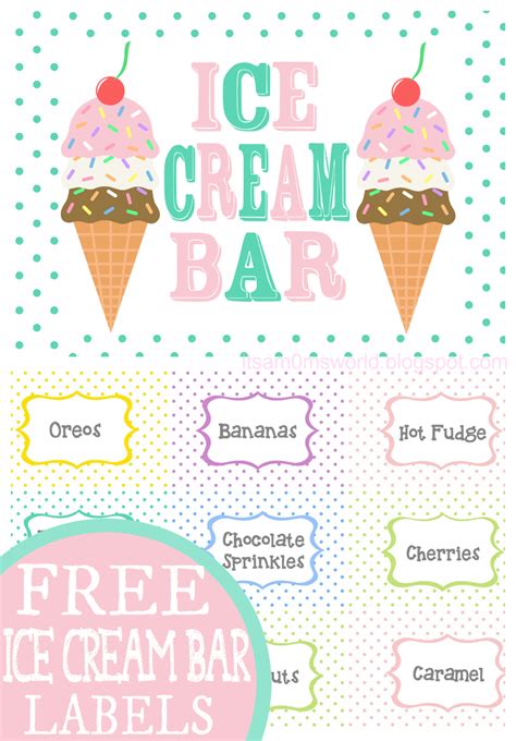 Ice Cream Labels Printable