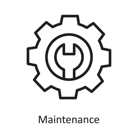 Maintenance Vector Outline Icon Design Illustration Cloud Computing