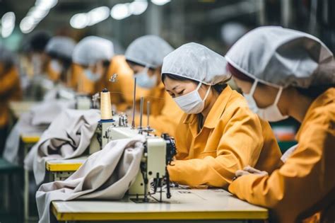 Proceso de fabricación textil con costureras que abogan por salarios