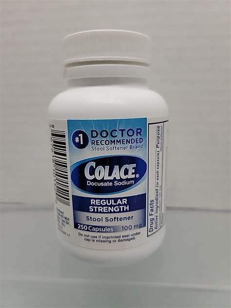 Colace Regular Strength Stool Softener 100 Mg Capsules 250 Count 08