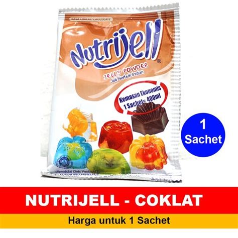 Jual Nutrijel Coklat Kemasan Sachet Gram Tepung Agar Jelly Powder