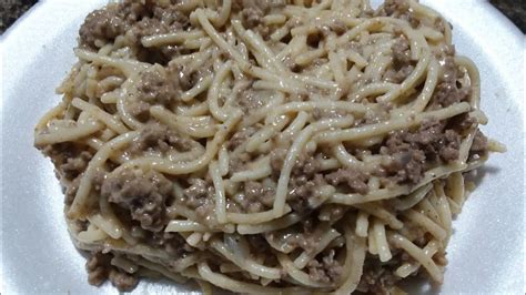 Spaghetti With Ground Beef And Alfredo Sauce At Omar Mcclure Blog