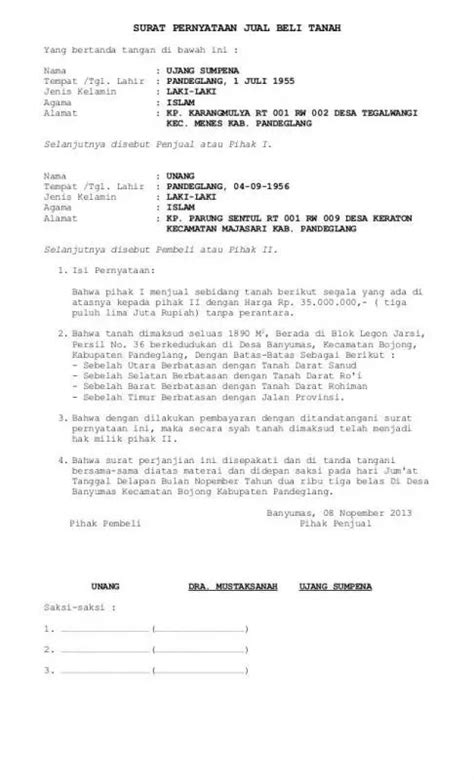 Contoh Surat Perjanjian Jual Beli Rumah Dan Cara Membuat