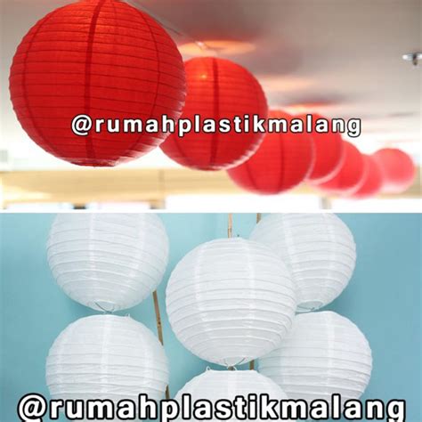 Jual Spesial Discount Lampion Kertas Gantung Merah Putih Hiasan