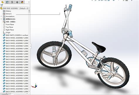 Hurricane Bmx自行车3d模型图纸 Step Xt Igs Solidworks等格式