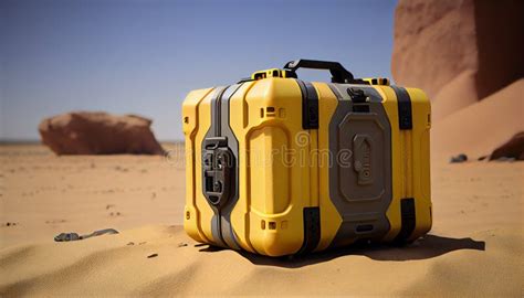 Yellow Bag Camera Waterproof Case Ready For Adventure Trip Stock