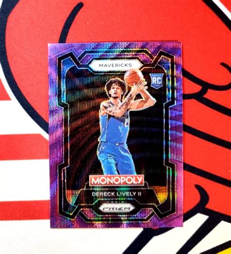 Panini Prizm Monopoly Dereck Lively Ii Viola Wave Prizm Rookie