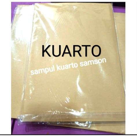 Jual Sampul Buku Kuarto Samson Coklat Polos Per Lembar Shopee