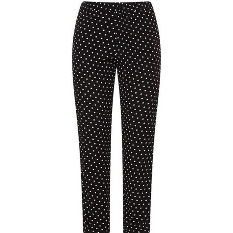 Annalisa Black White Plus Size Tapered Polka Dot Trousers 105