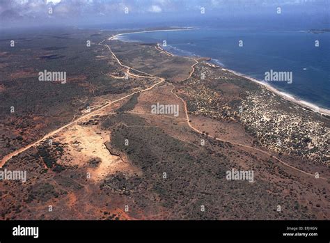 Somali Coastline Between Mogadishu And Kismayo In Somalia 1994 Stock