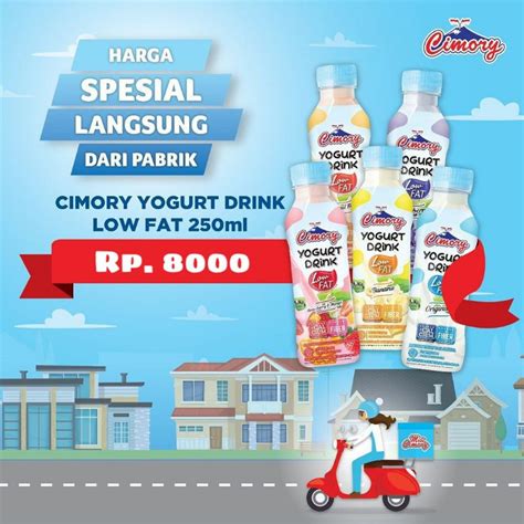 Jual Cimory Yogurt Drink Low Fat 250ml Shopee Indonesia