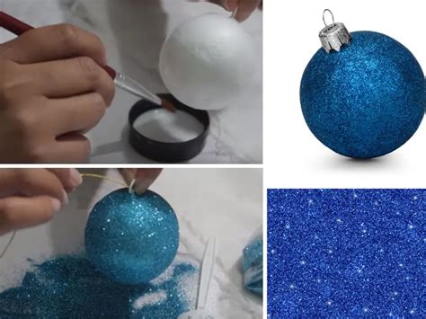 C Mo Hacer Esferas De Navidad Con Bolas De Unicel Y Diamantina Paso A