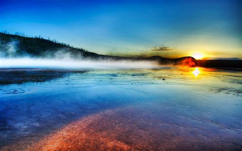 Sunrise Yellowstone HD desktop wallpaper : Widescreen : High Definition ...