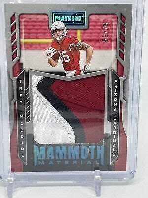 Panini Playbook Trey Mcbride Mammoth Material Color Patch