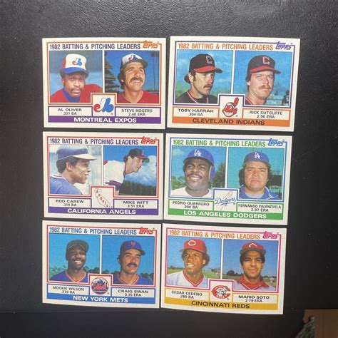 Lot Of Topps Batting Pitching Leaders Clean Checklists