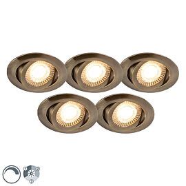 Set Of Recessed Spotlights White LED 3 Step Dimmable Mio Atelier Yuwa