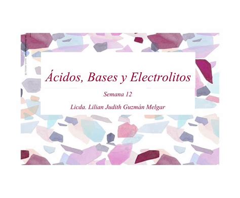 Pdf Cidos Bases Y Electrolitos Acidez Incluye Adem S Del H