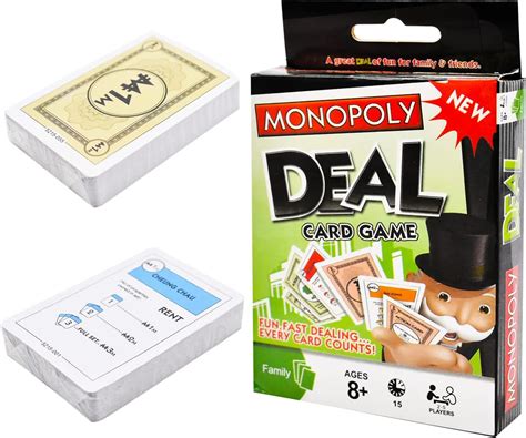 Tomicy Jeux de cartes Monopoly Jeu de Societe Deal Jeu de Cartes à