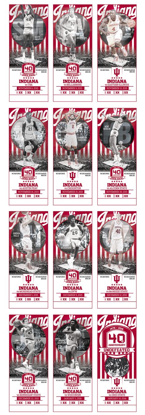 2015-16 Indiana Men's Basketball Season Tickets on Behance